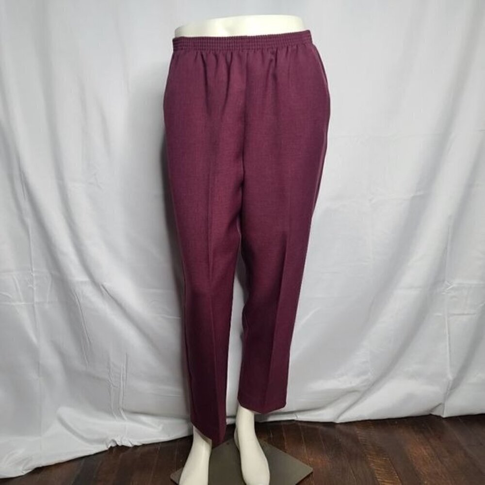 Vintage 90s Straight Leg HIgh Waist Pull On Pants Medium - Picture 2 of 12